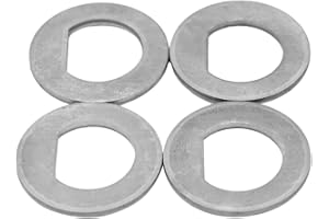 QJZ [4-Pack] D-Shaped Washer - 1 in Trailer Axle Spindle - Flat Spot Slot - Compatible with EZ Lube Spindles