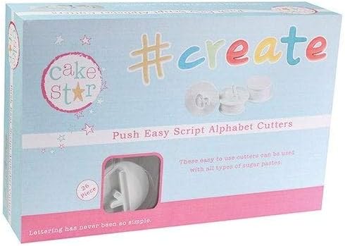 Cutter Script Cake Star Push Easy Cutters – Script Alphabet Set – 26 Piece – BigaMart