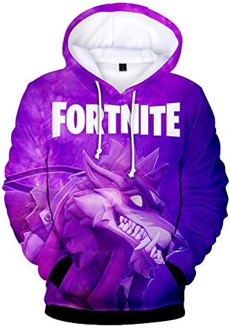 Merdbu Fortnite Hoodie Hooded Crewneck Sweatshirt Kids Boys Girls