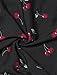 Allegra K Women's St Patrick's Day Sleeveless Casual Retro Summer Square Neck Print Chiffon Floral Dress Large Black