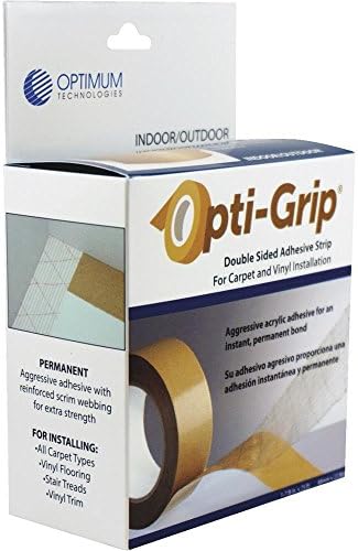 Double Sided Tape, Professional Heavy Duty Double Sided Tape, Lifetime Industrial Rug Tape for Area Rugs on Carpet, Patented Technology Made in U.S.A, 1.875in.x 75ft Opti-Grip