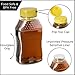 DilaBee Pack of 12 Empty Bottles for Honey Clear Plastic Honey Jars Plastic Honey Container Refill 16 Oz Squeeze Honey Bottle with Leak Proof Flip-Top Caps