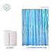 Wimaha Clear Shower Liner with Magnets, Plastic Shower Curtain Liner, Clear Shower Curtain Liner Heavy Duty with Bronze Grommets, Shower Liner with Hooks for Bathroom, Blue, 72x72