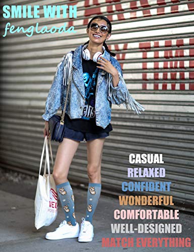 image for fenglaoda Compression socks women (Best Support,15-25mmhg,Knee High,Co