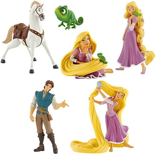 Buy Bullyland Walt Disney Rapunzel Pascal Flynn Rider Maximus Set 6 ...