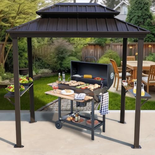 Kozyard 6x8 Hardtop BBQ Grill Gazebo Review: Aluminum Shelter with Side Shelves image 24