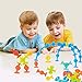 COLOR TREE Kids Suction Cup Toys Silicone Building Blocks | Construction Set | Educational Building Kit (Shape-s)