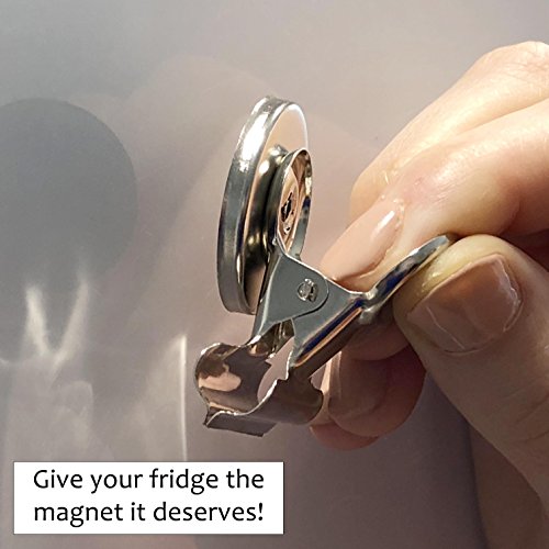 Refrigerator Magnets by MiTBA – Super Strong Heavy Duty Magnets for Photos, Lists, Calendars, Crafts and Much More! Set of 10 Round Whiteboard & Fridge Magnets with 1.5in Wide Clips. Get Magnetic! - Thumbnail 6