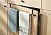 mDesign Adjustable, Expandable Over Kitchen Cabinet Towel Bar Rack - Hang on Inside or Outside of Doors, Hold Hand, Dish, Tea Towels - Customizable to 17