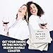 Marble Coasters for Drinks - Funny Housewarming Gifts Wedding Gift Or for Your Kitchen, Living Room & Coffee Table | Marble Home Decor Coaster Set