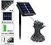 ROCKBIRDS Solar String Lights 72ft 22m 200 LED Certified by FCC and Rohs, Outdoor String Lights Waterproof IP65 Decorative Lights for Halloween, Wedding, Outdoor, Homes, Party (Warm White)