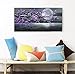 Konda Art - Framed Hand Painted Modern Abstract Painting Cherry Blossom Purple Flower Canvas Art For Wall Decoration Stretched (Framed 60