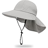 Toddler Baby Sun Hat Kids Summer UPF 50+ for Boys Girls Adjustable Beach Hats with Bucket Wide Brim Age 1-7 Years