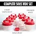 Silicone Egg Cooker Poaching-Cups – Sous-Vide, Dishwasher Safe, Bonus Brush - 8 pcs, 4 Heart-Shaped