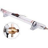 Cloudray 90W CO2 Laser Tube 90W-100W,1250mm D80mm Cable | Preconnected with Coating,90 Watt C02 Laser Tube With Metal Head (CR90 90-100W)