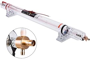 Cloudray CO2 Laser Tube 90W 100W Length 1250mm Dia.80mm Glass Tube with Metal Head for 90-100W CO2 Laser Engraving Cutting Ma
