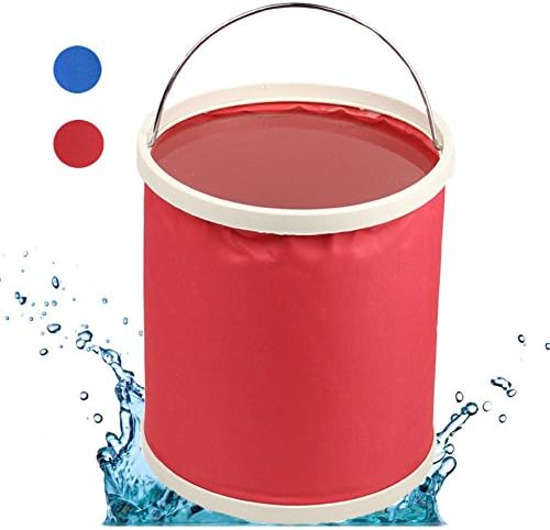 Momsbabe Collapsible Bucket Portable Fishing Camping Beach Car Washing Pail Beer Wine Cooler Wash Basin Folding 11L Water Container