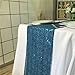 Koyal Wholesale Sequin Table Runner, 13 by 108-Inch, Turquoise