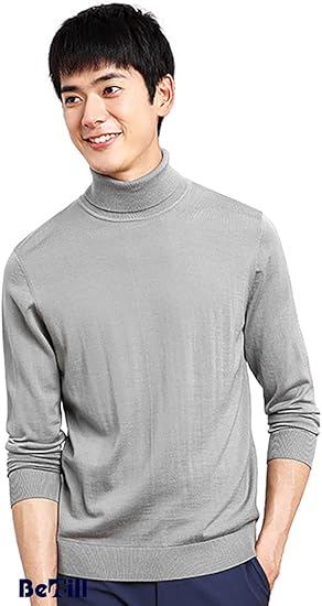 Amazon Bestill メンズ タートルネック セーター 綿 無地 長袖 ニットセーター カジュアル S103 セーター 通販