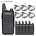 Zastone X6 Walkie Talkie with Earpiece 3W 16-Channel UHF 400-470Mhz Rechargeable Long Range Two-Way Radios 6 Pack