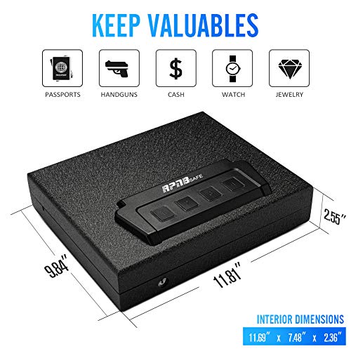 RPNB Portable Security Safe, Quick-Access Dual Firearm Safety Device with Quick Reliable Keypad Access