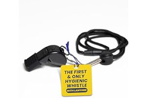 The Protector Whistle P51 - Coach Whistle - Official Whistle for Sports, Removable Cushioned Mouth Grip, Loud Safety Whistle for Adults with Breakaway Lanyard - Emergency Whistle Teacher Lifeguard