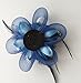 Coolr Fascinator Hair Clip Cocktail Headwear Flower Bridal Headpieces (Blue)