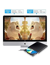 Lector externo Blu Ray DVD Drive 3D 4K, USB 3.0 Bluray Grabador de disco Slim BD CD DVD RW ROM Writer Player para PC Laptop MacOS Windows 7 8 10 XP Linxus
