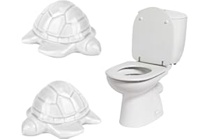 BOXOB 2pcs Ceramic Toilet Bolt Covers Decorative, Cute Sea Turtle Toilet Bolt Caps Animal Commode Screw Plug Home Bathroom Decor Easy Installation for Toilets Bowl Base Accessories (White)