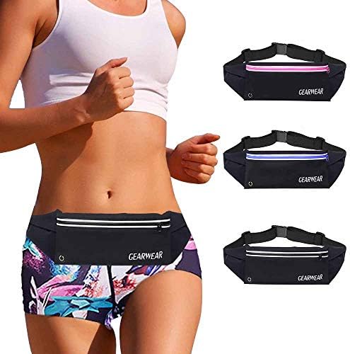 GEARWEAR Running Fanny Pack Phone Holder for iPhone 7 8 Plus X Belt Waist Pouch Men Women for Workout Sports Walking Fitness Exercise Gym Athletes Hiking