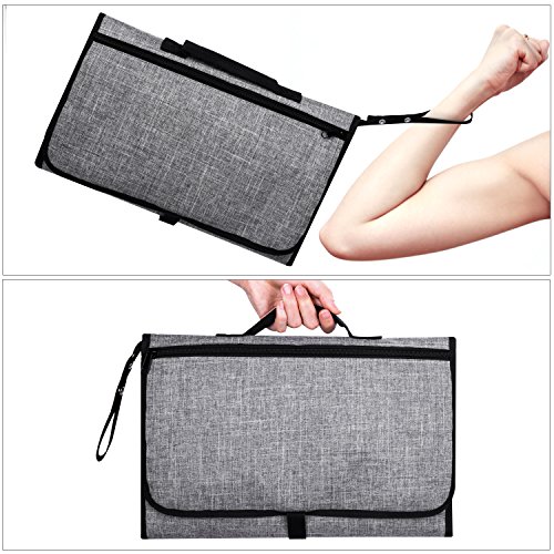 Portable and Lightweight Diaper Changing Pad Travel Changing Station Kit with Pockets and Head Cushion for Baby Infants Toddlers and Newborns Diapering