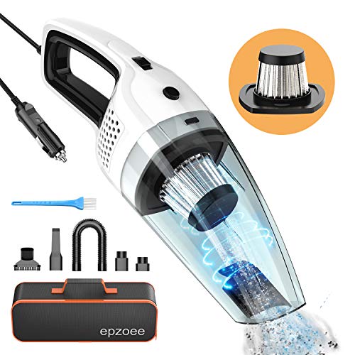 Car Vacuum Cleaner High Power Portable Handheld Vacuum for Car, DC 12-Volt 120W Wet/Dry Corded Auto Interior Mini Vacuum Cleaner for Car Use Only-4800 Pa Stronger Suction Power - Storage Bag-2019