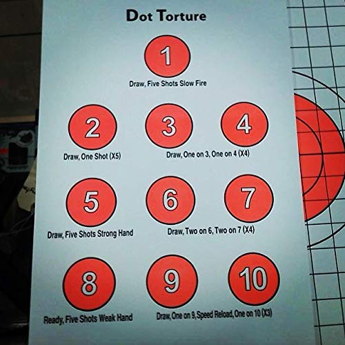 EZ2C Targets Style 17 (50 Count) Dot Torture Training Shooting Drill