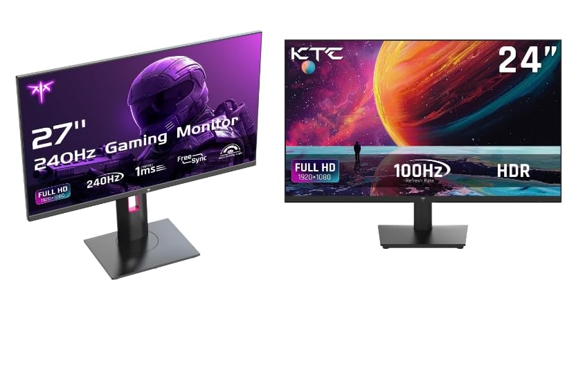 KTC [27-inch Gaming Monitor 240Hz Monitor with 111% sRGB,IPS FHD(1920 x 1080), 24 inch Monitor - 1080P Monitor, 100Hz FreeSync Gaming Monitor with HDR10,VESA Mountable