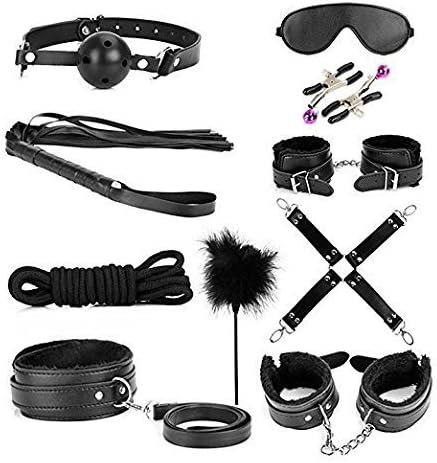 10 Pcs Cosplay Choker Collar and PU Leather Women y Night Mask Costume Set