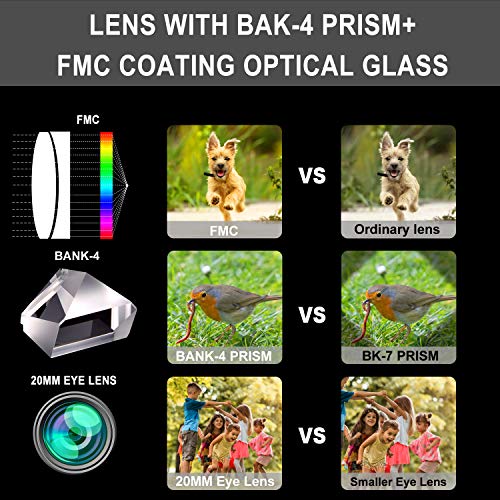 Monocular Telescope 12X50 High Power BAK4 Prism FMC Monocular with Smartphone Adaptor Tripod Waterproof Fog-Proof Shockproof Scope Carry Bag Compact for Adult Bird Watching Camping Hiking Hunting