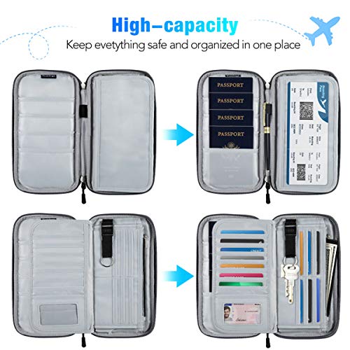 Vemingo Family Passport Holder with Accordion Design RFID Blocking