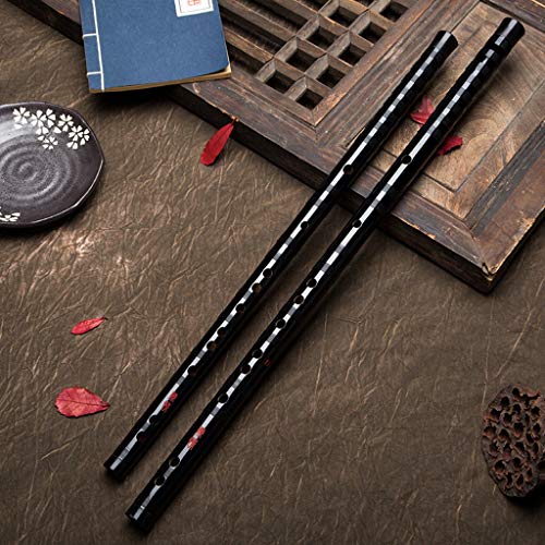 Zyj C D E F G Key Bamboo Flute Chinese Traditional Musical Instrument Black Vertical Woodwind Instrument (Size : C Tone) - Thumbnail 2