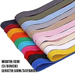 54Yards Width 3/8" Cotton Ribbon Canvas Webbing