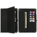 New iPad 9.7 inch 2018/2017 Case, Ztotop Premium PU Leather Smart Cover with Wallet & Credit Card Slot Stand Cover for Apple iPad Air 1 2, Black (Auto Wake/Sleep)