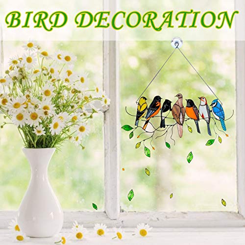 bestheart Bird Wall Decor,Birds Decorative Metal Wall Decor Sculpture Kitchen Home Indoor,Wall Decor with Birds,Wall Decor for Home Office Decorations (M)