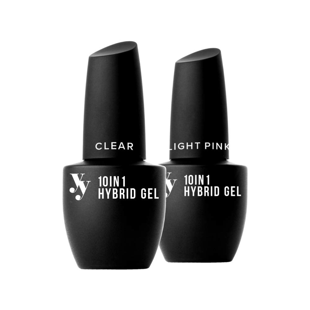 YES!YOU 10-in-1 Set, Includes Clear and Light Pink Hybrid Gel
