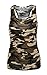 YJWAN Womens Camouflage Casual T Shirt Camo Sleeveless Tanks Top Vest and Short (M, Vest)
