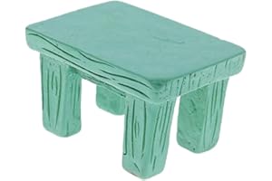COHEALI Outdoor Furniture Outdoor Tables Dining Table Bench Seat Miniature Chair Bench Outdoor Miniature Park Bench Plant Decor Stool Doll House Statuette Fairy Green Small Table Chairs