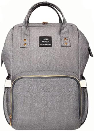 SYLYLJ Baby Diaper Bag Backpack Multi-Function Large Travel Nappy Bags,Large Capacity,Waterproof Fabric,Stylish and Durble,Gray