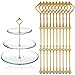 10 X Sets 2 or 3 Tier Cake Plate Stand Fittings Gold Plate Stands New