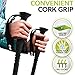 CAMMPO Trekking Poles Collapsible - Hiking Poles - Lightweight Aluminum 7075 - Walking Sticks (2-pc) w/Tungsten Tip, Flip-Lock System & Cork Grip