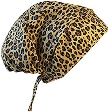 Scrub Hat Chemo Cap NEW European BOHO Pixie Bad Hair Day MANY Colors (leopard / animal)