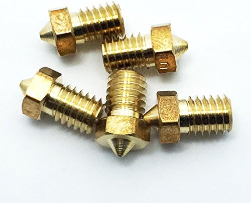 Laptopaid-5PCS 3d Printer 0.2mm 0.3mm 0.4mm 0.5mm 0.6mm Nozzles Extruder Nozzle Print Head for E3D Makerbot