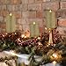 Evenice Glitter Gold Flickering Flameless Candles with Timer and Remote for Christmas Gift (Set of 3)